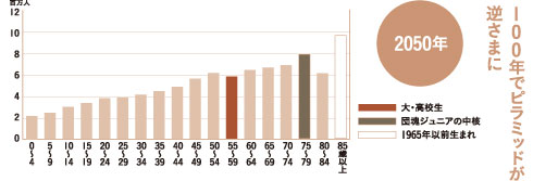 2050年 100年でピラミッドが逆さまに